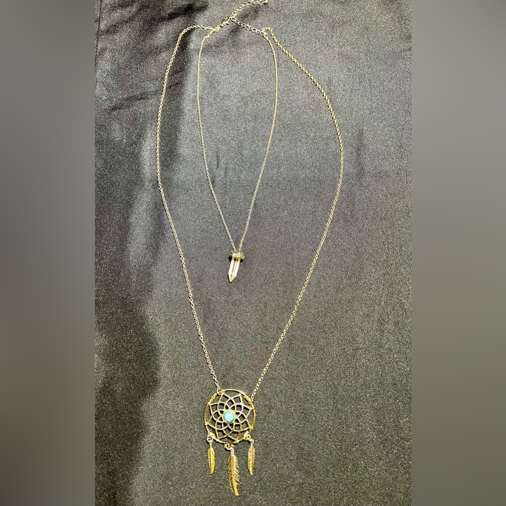Layered Dreamcatcher Necklace - Picture 2 of 5